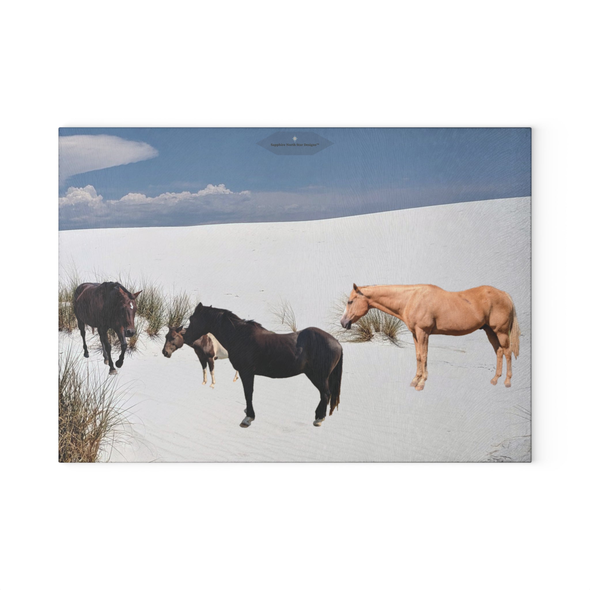 Horse Glass Cutting Board