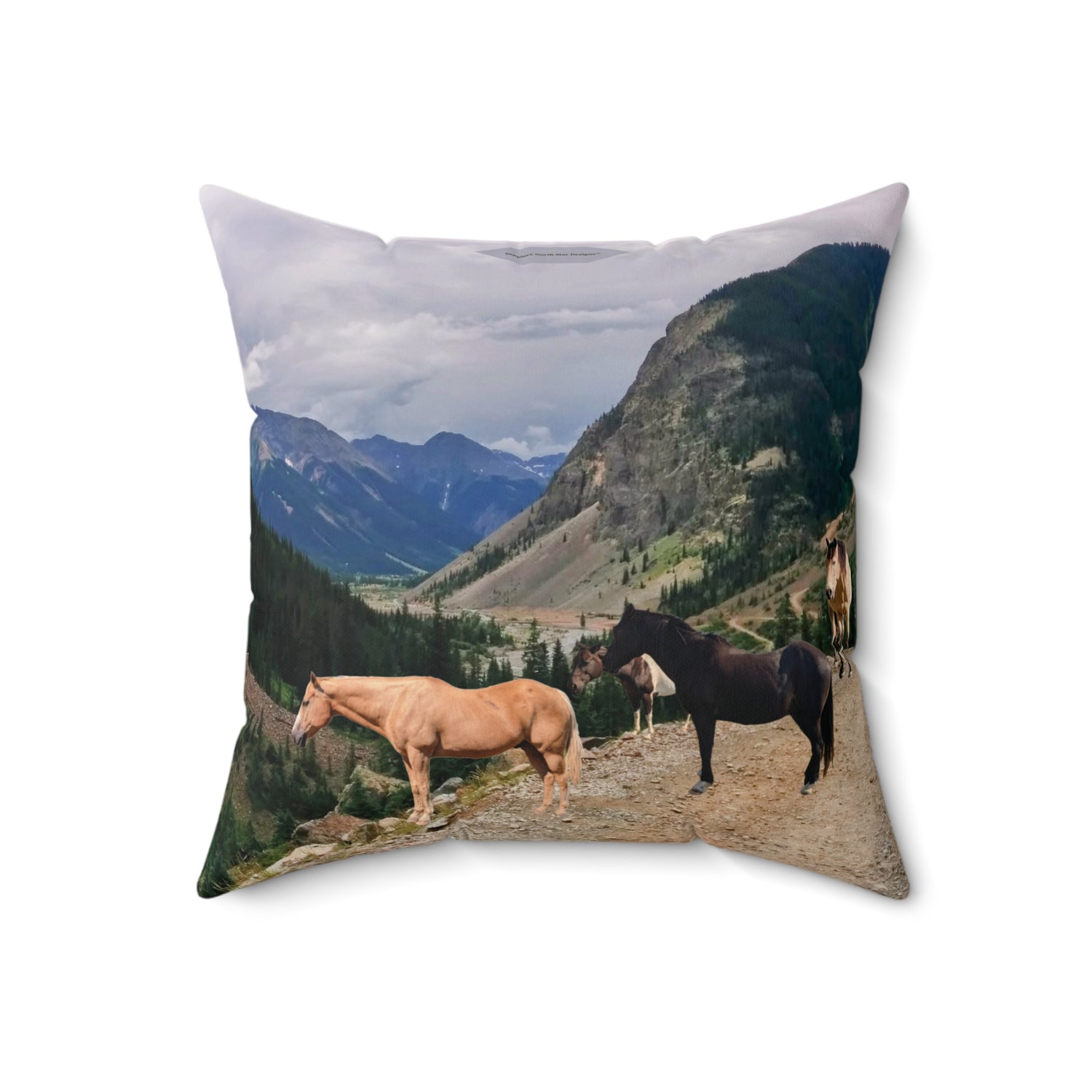 Horse Faux Suede Square Pillow