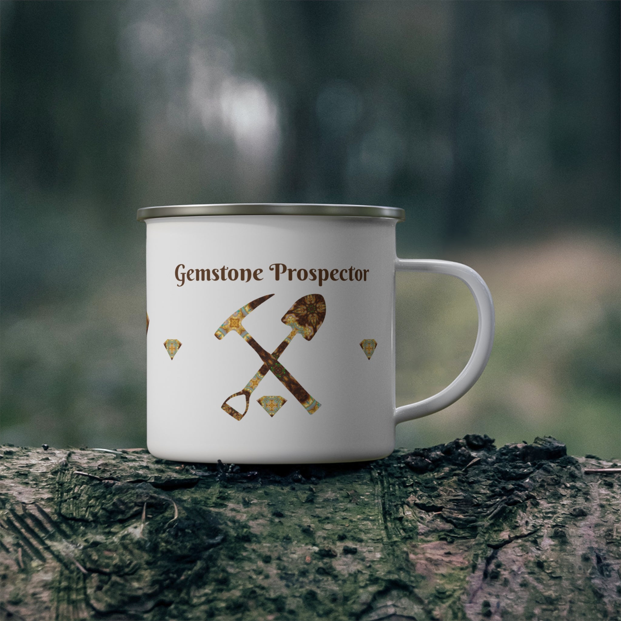 Gemstone Prospector Enamel Camping Mug