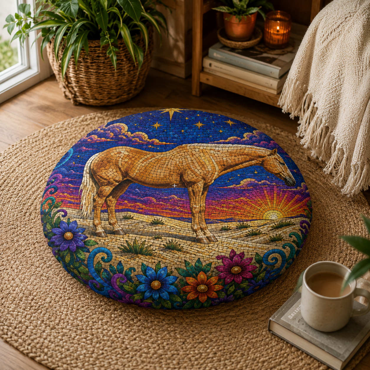 Horse Floor Pillow Cushion