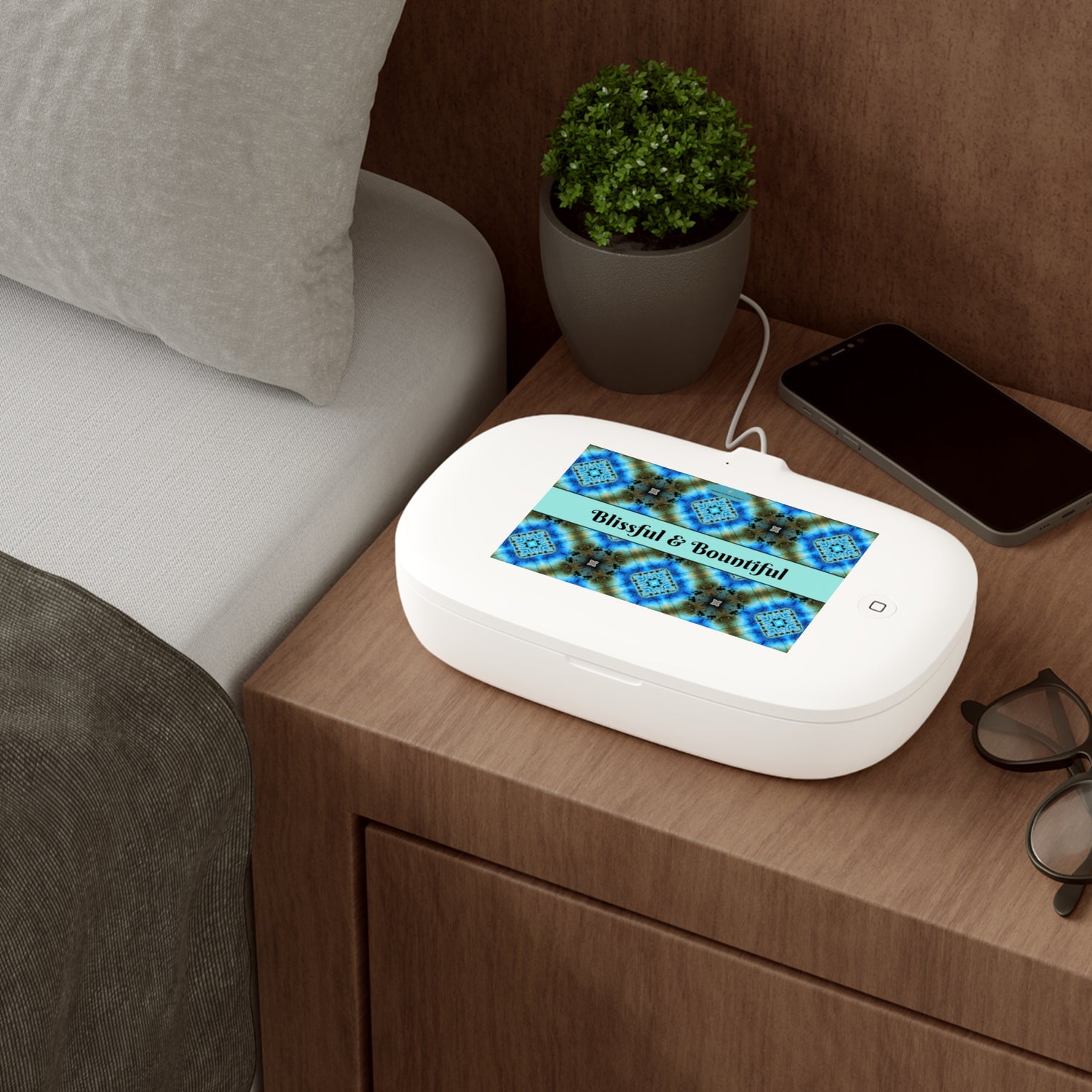 Blissful &amp; Bountiful UV Phone Sanitizer and Wireless Charging Pad